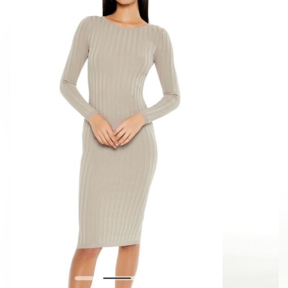 Sweater-Knit Bodycon Midi Dress